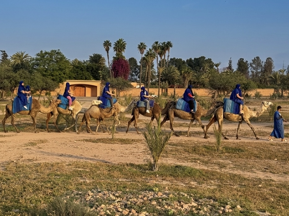 Traditional camel ride Marrakech 1