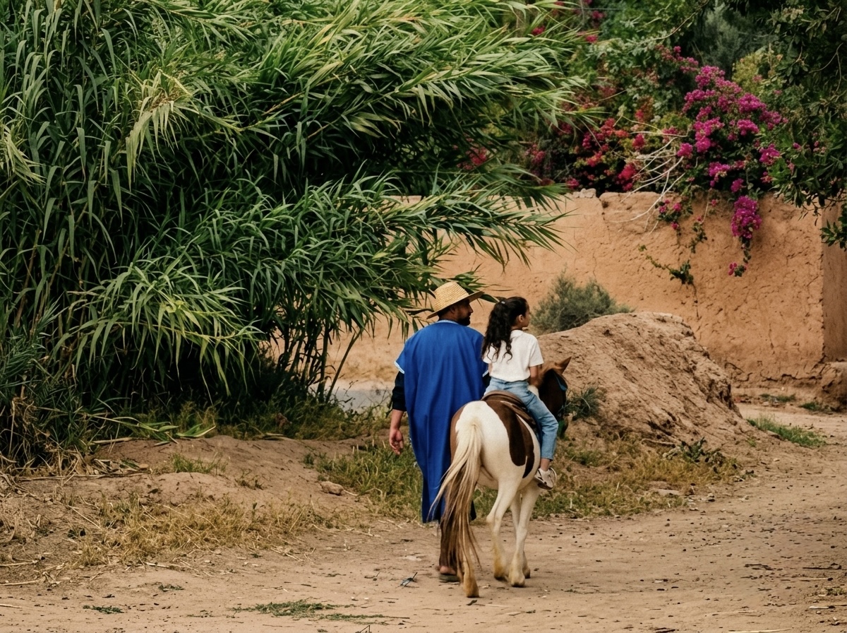 Family pony ride Palmeraie 2
